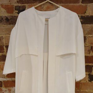 NOUL White Midi Length Light Overcoat